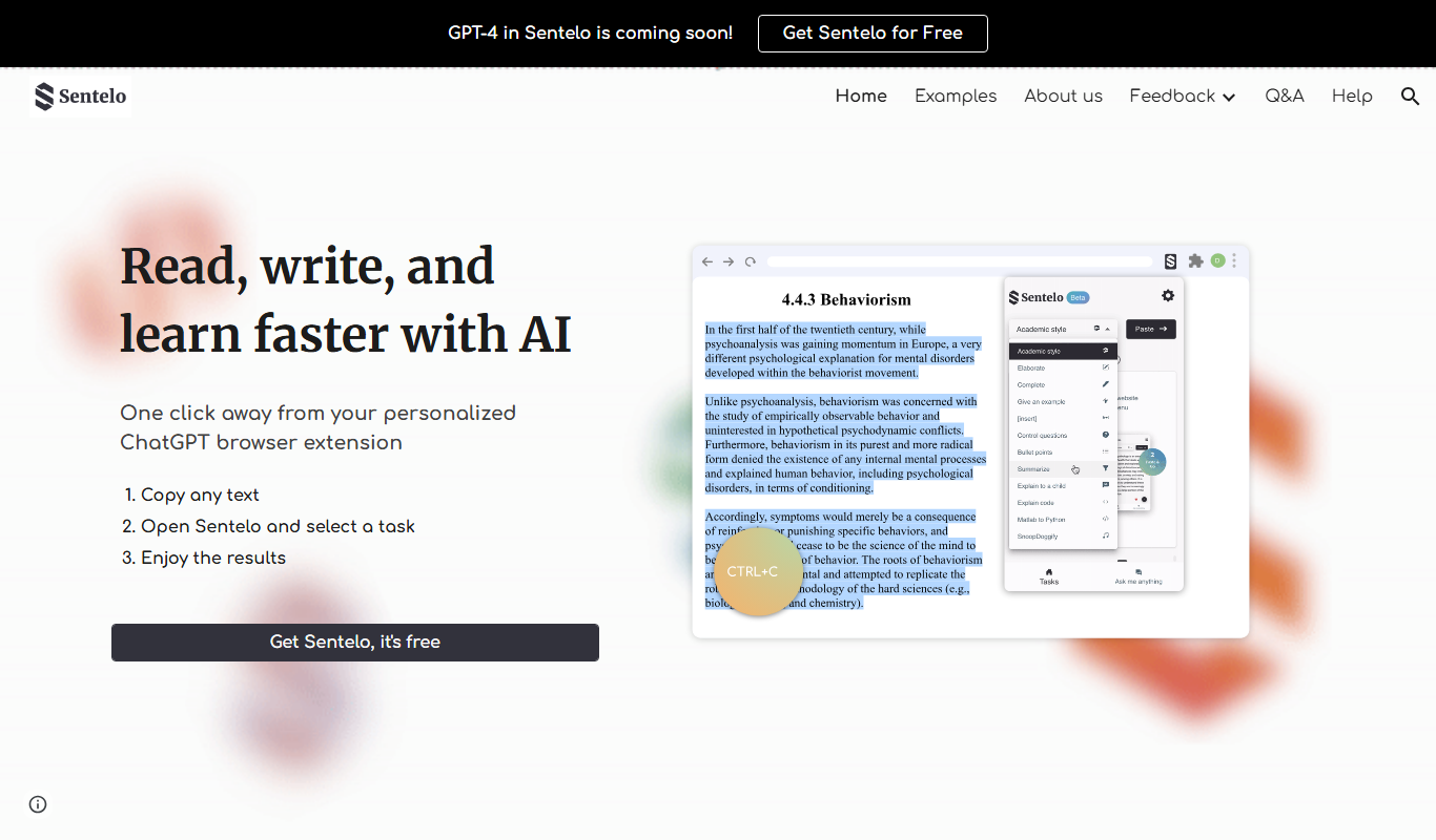 Sentelo app screenshot