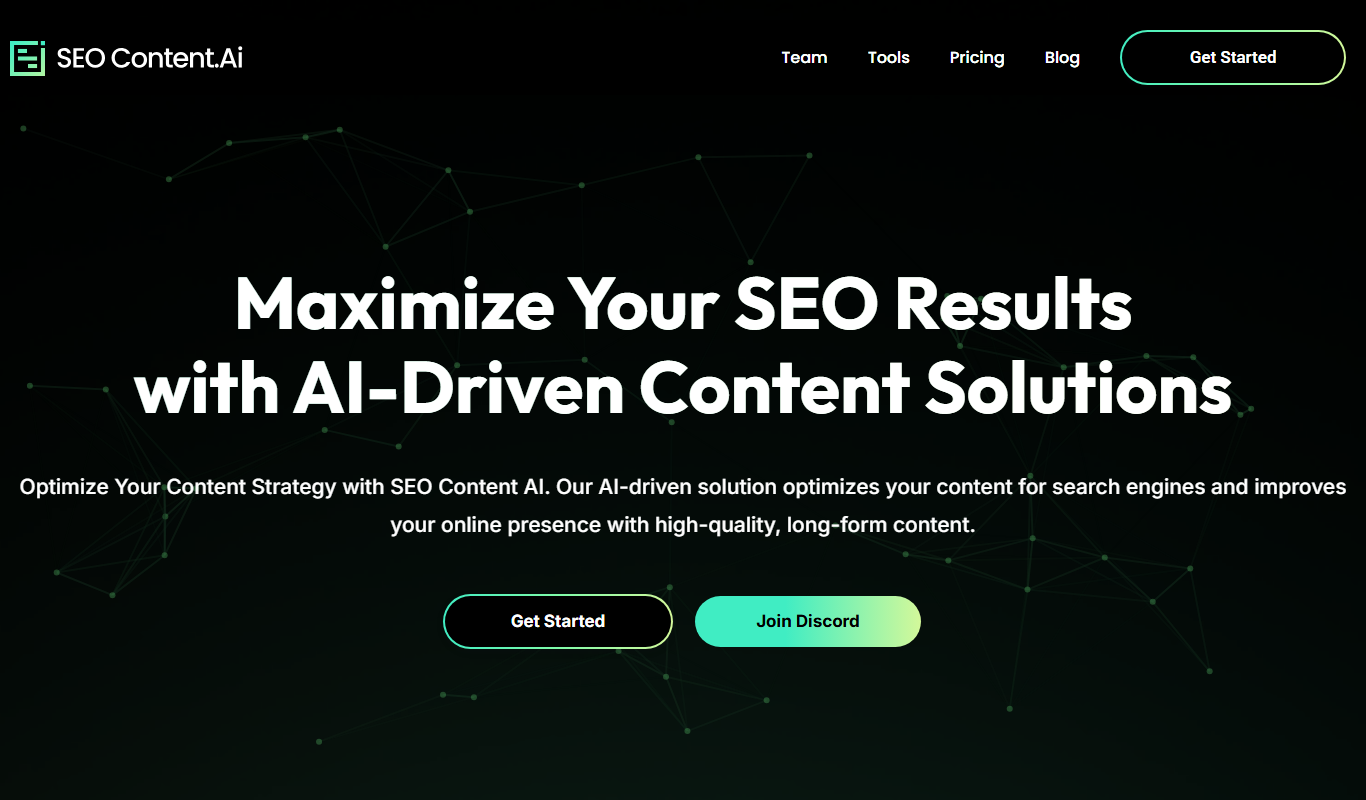 Screenshot of SEO Content AI interface showing content generation dashboard