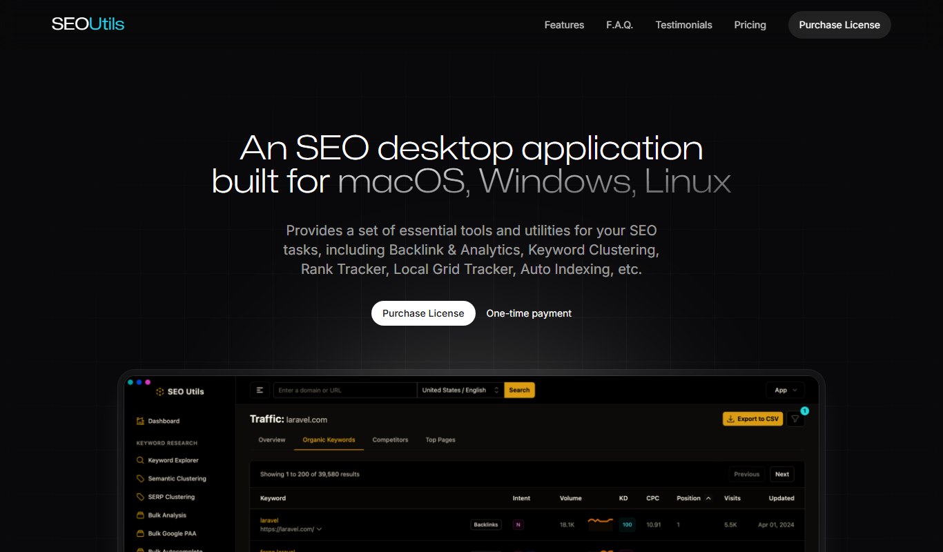 SEO Utils app screenshot