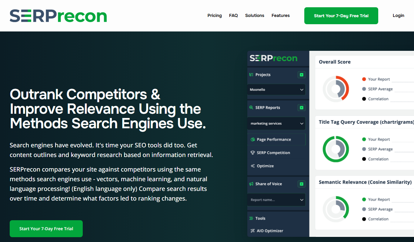 Serprecon app screenshot