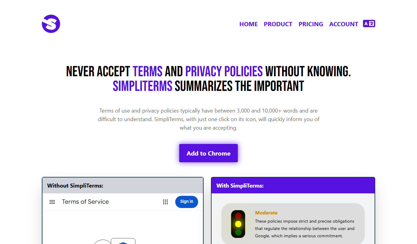 Simpliterms app screenshot
