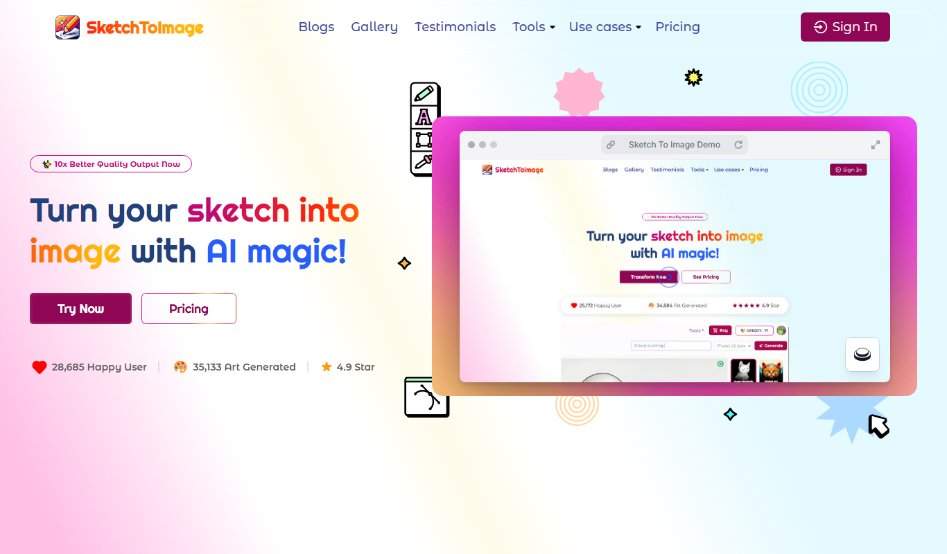 Sketch To Image app screenshot