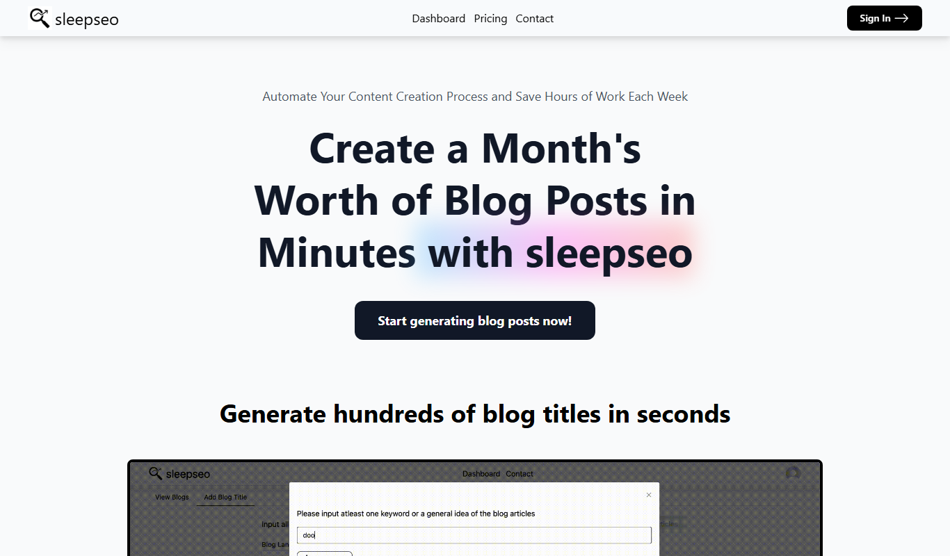 SleepSeo app screenshot