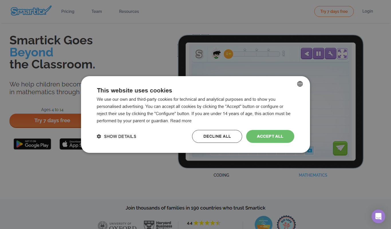 smartick.es app screenshot