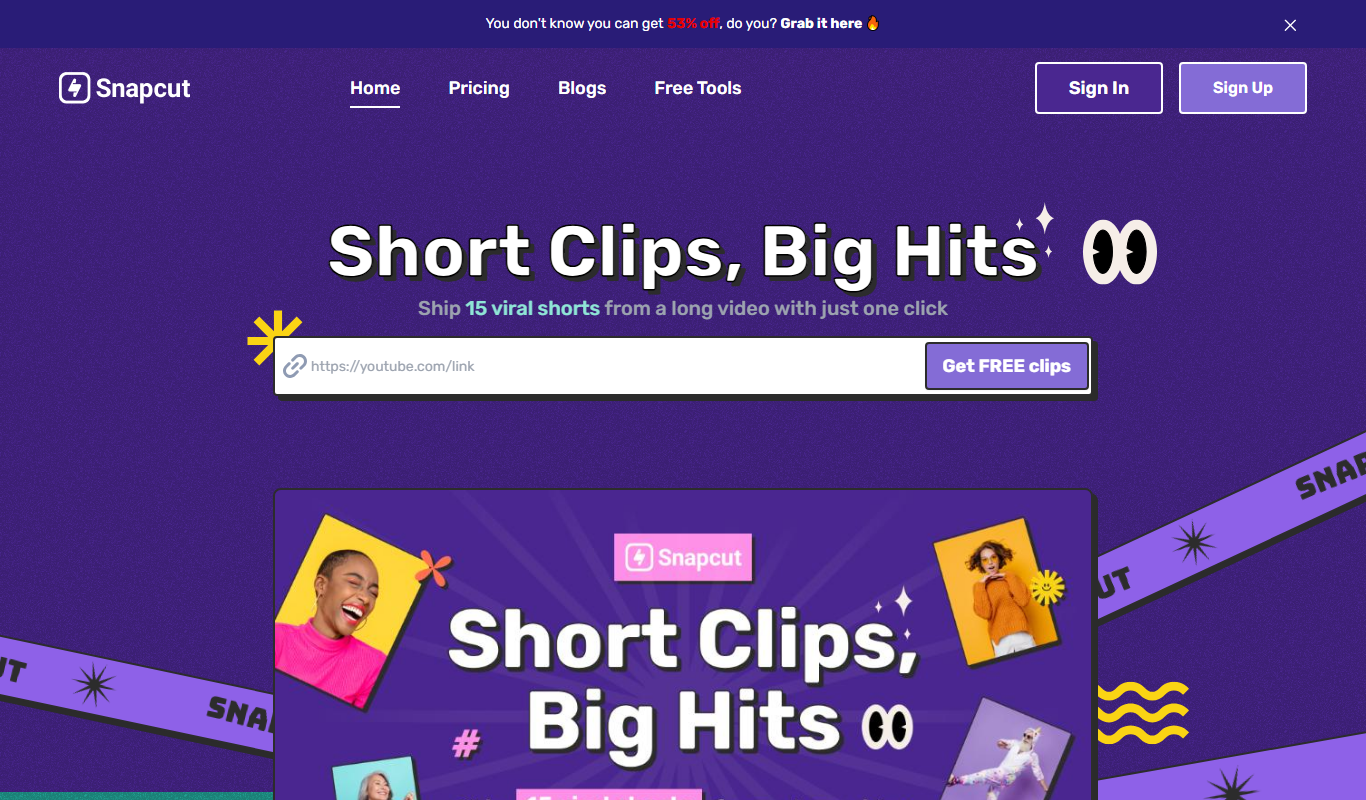 Snapcut.ai app screenshot