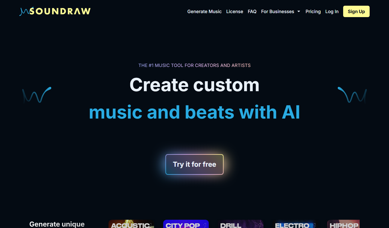 Soundraw app screenshot