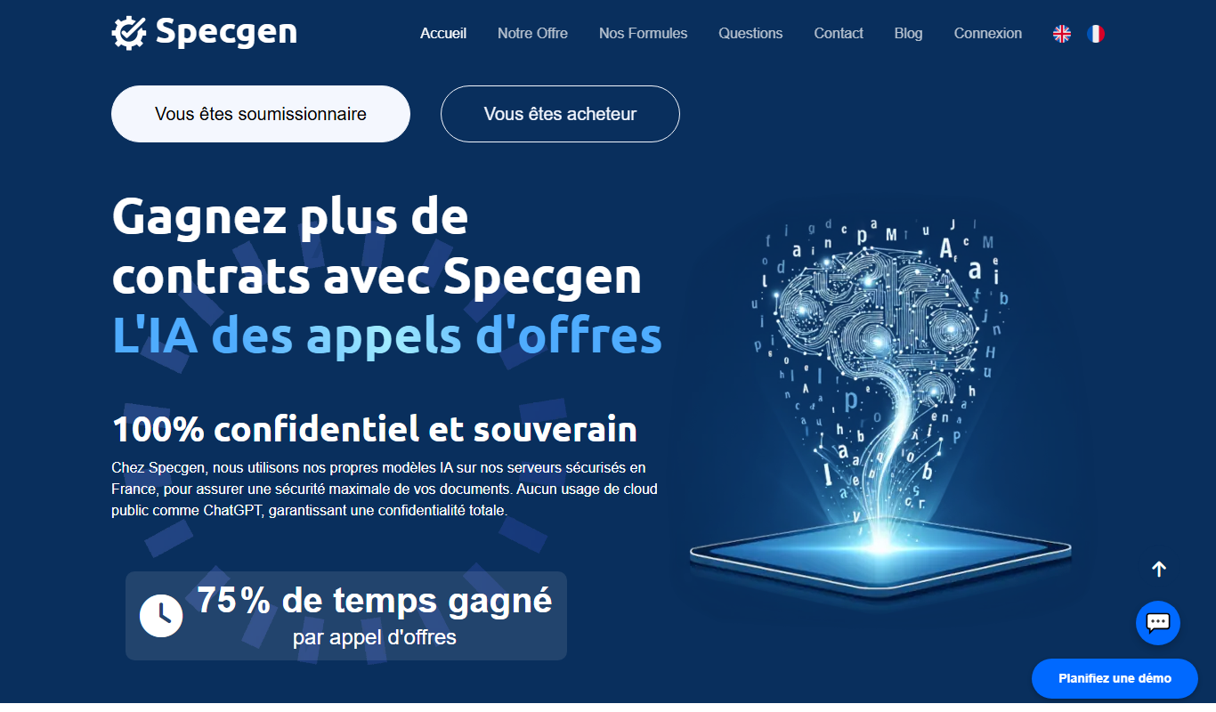 Specgen.ai app screenshot
