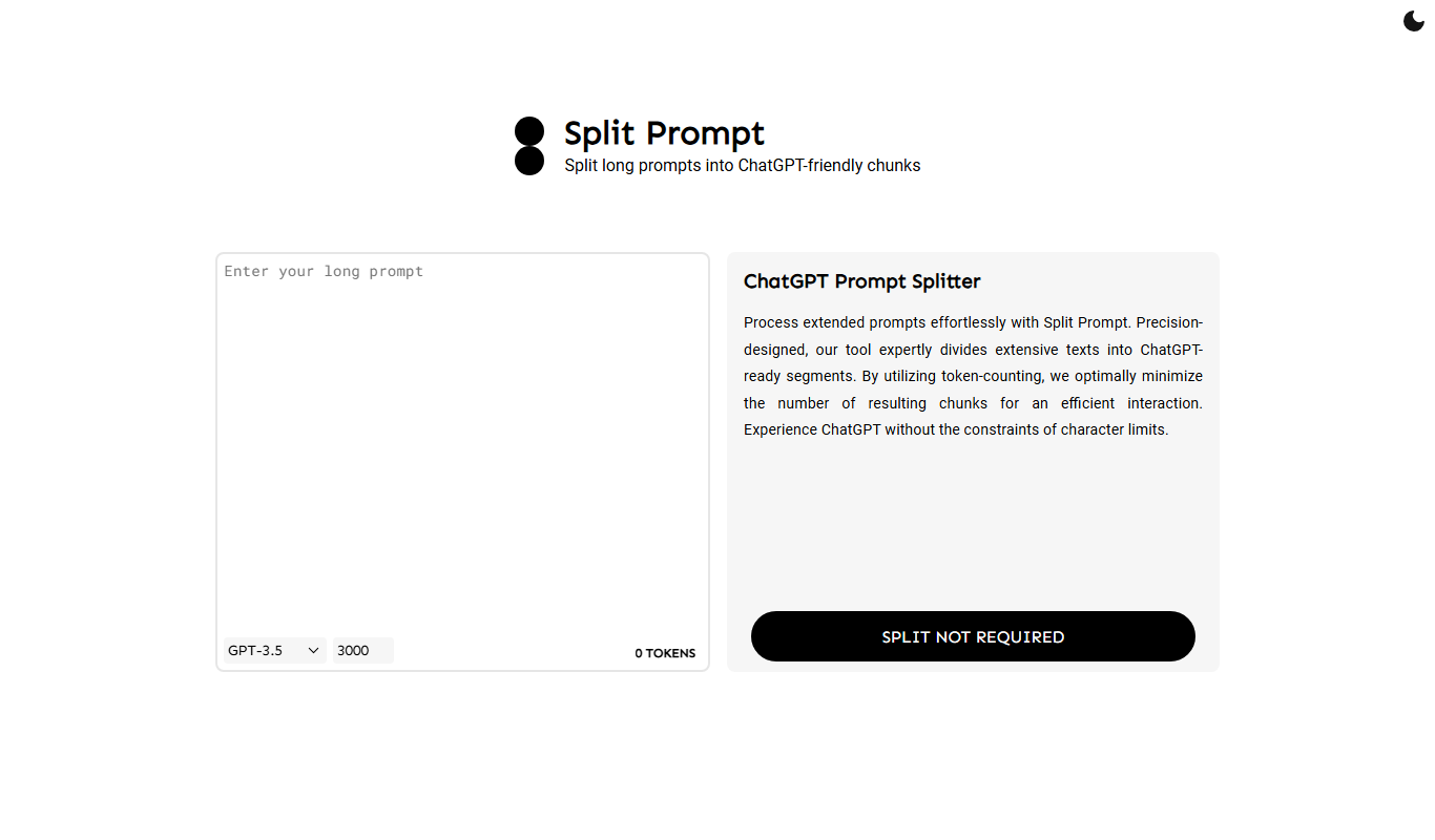 Split Prompt app screenshot