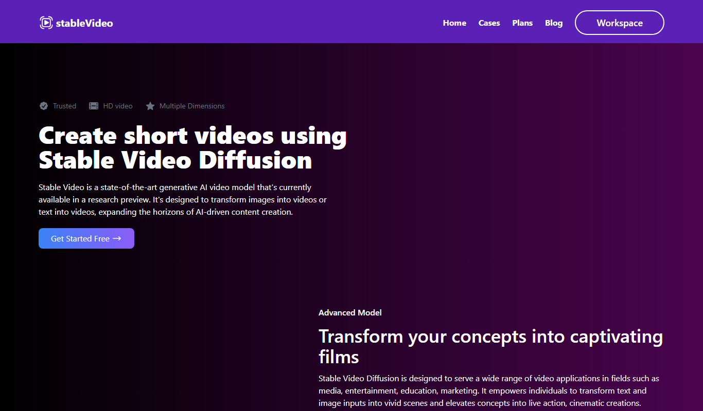 Stable Video app screenshot
