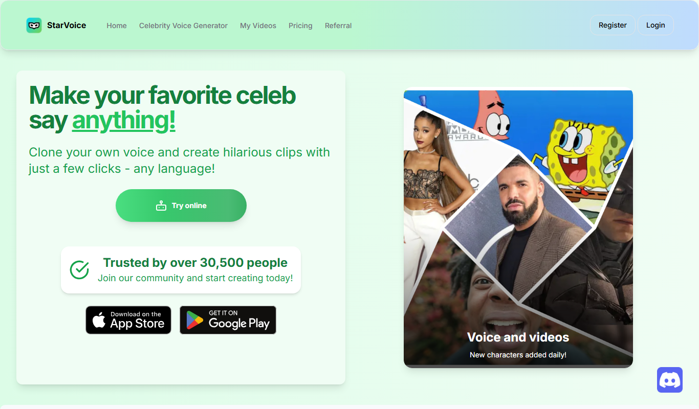 StarVoiceAi app screenshot