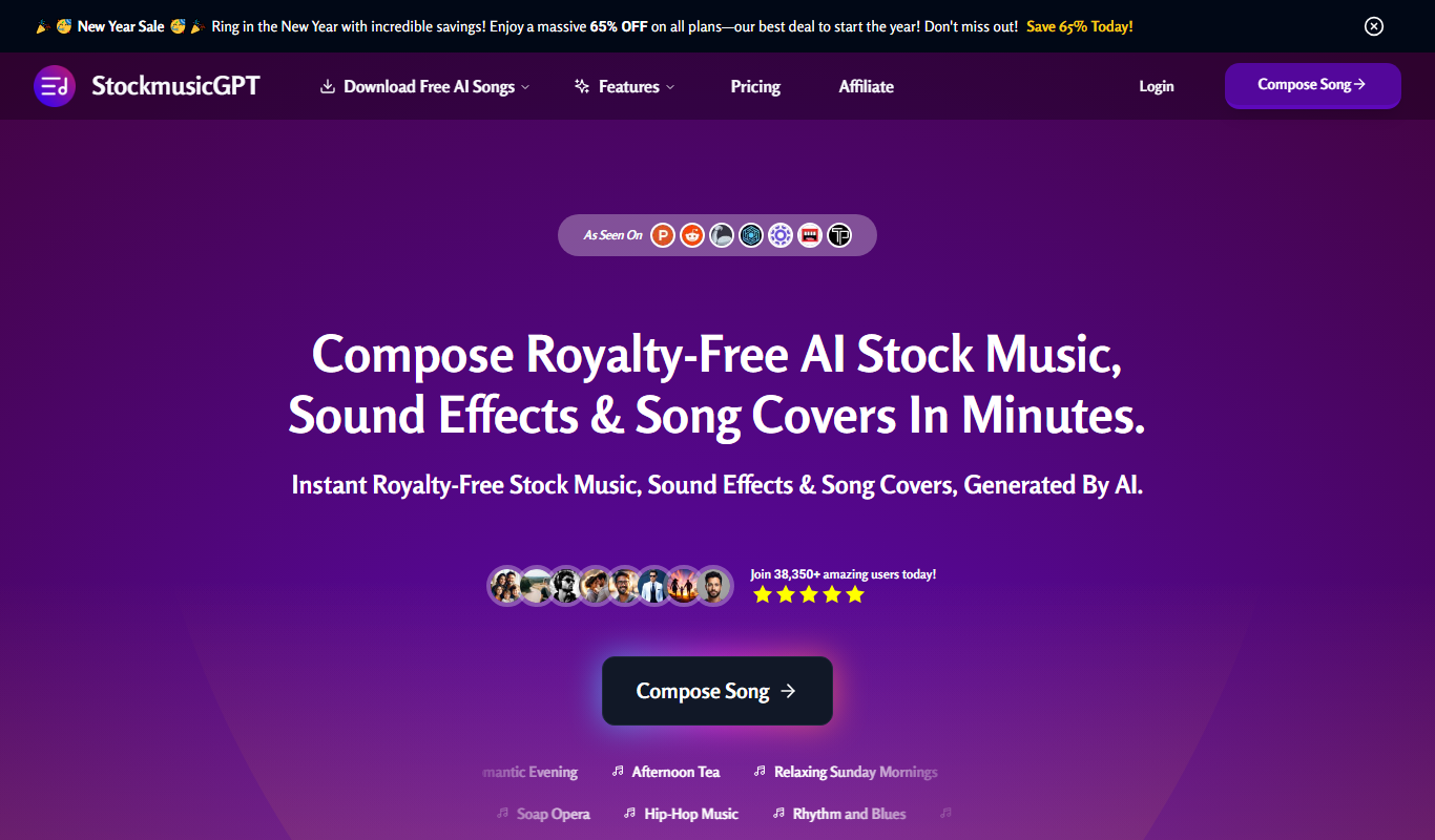 StockmusicGPT app screenshot