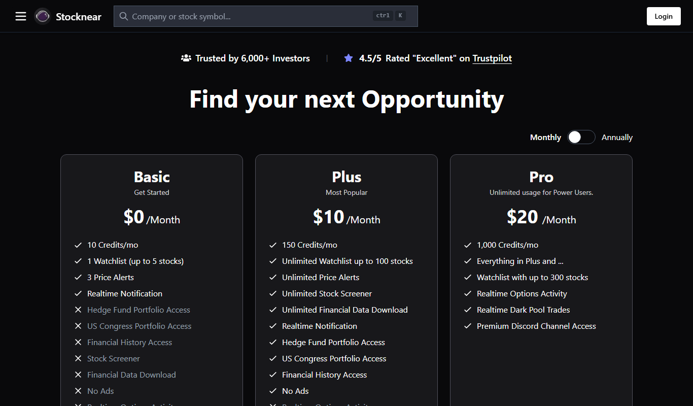 stocknear app screenshot