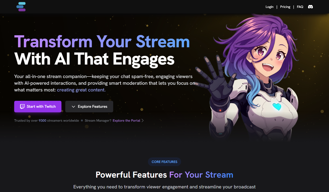 Stream Chat A.I. app screenshot