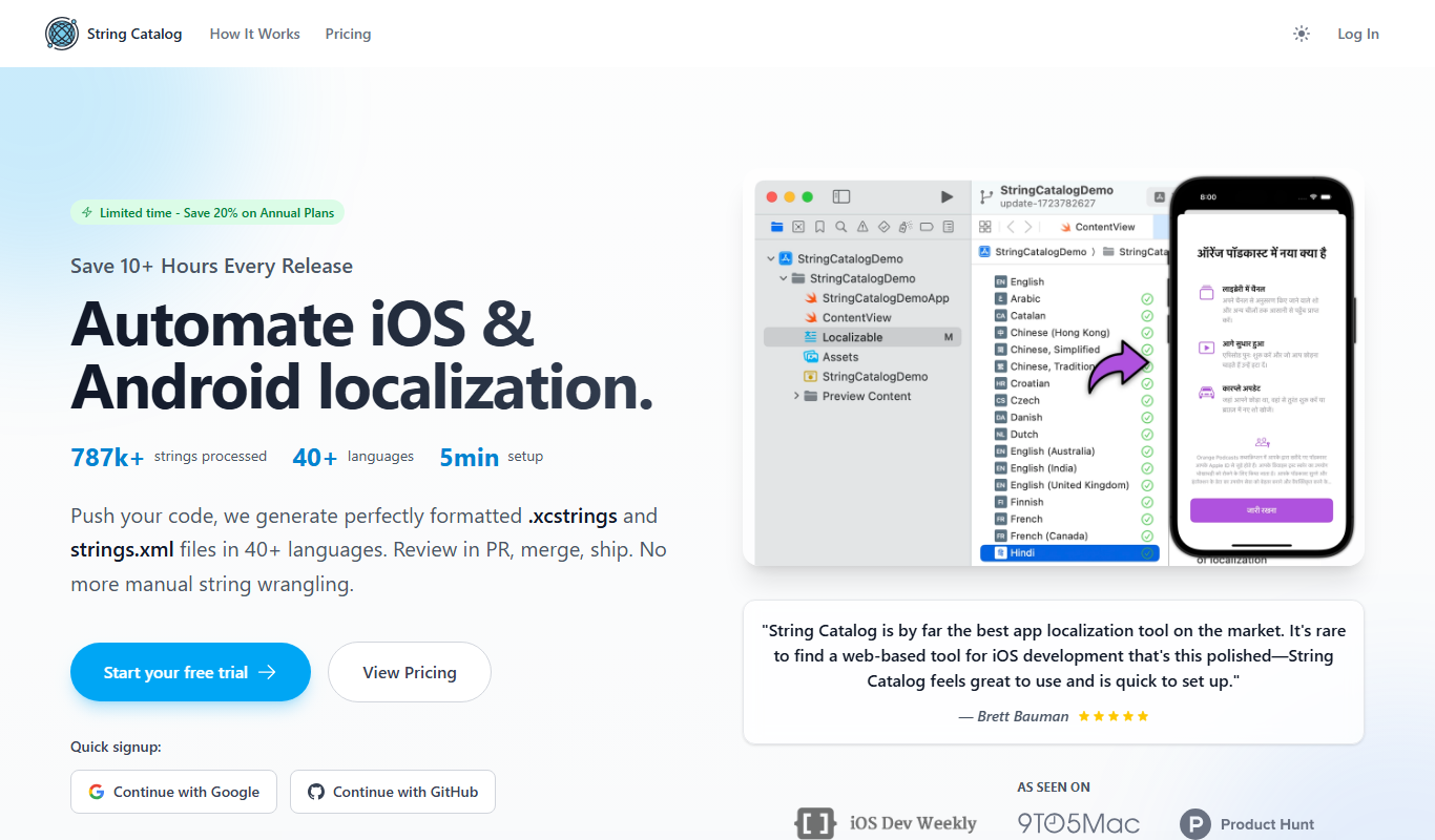 String Catalog app screenshot