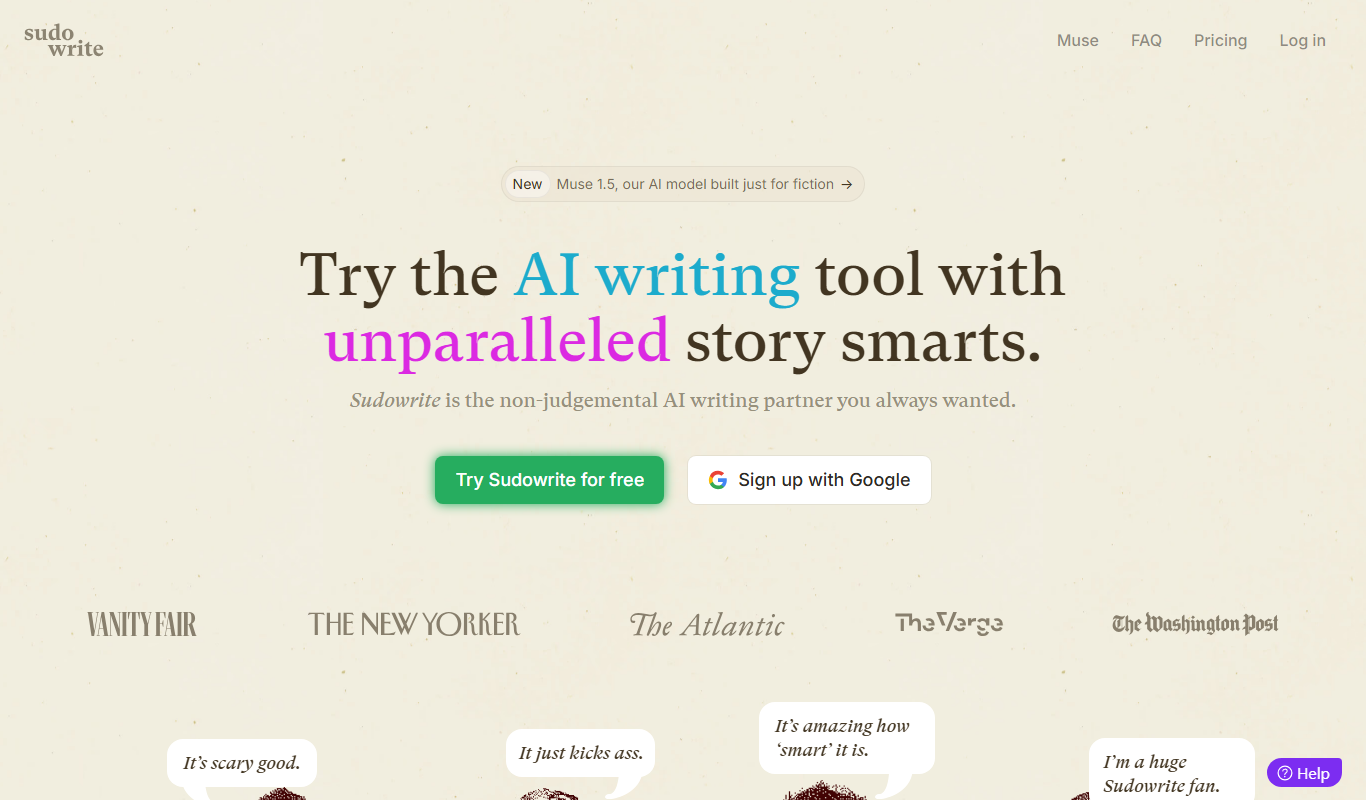 Sudowrite app screenshot