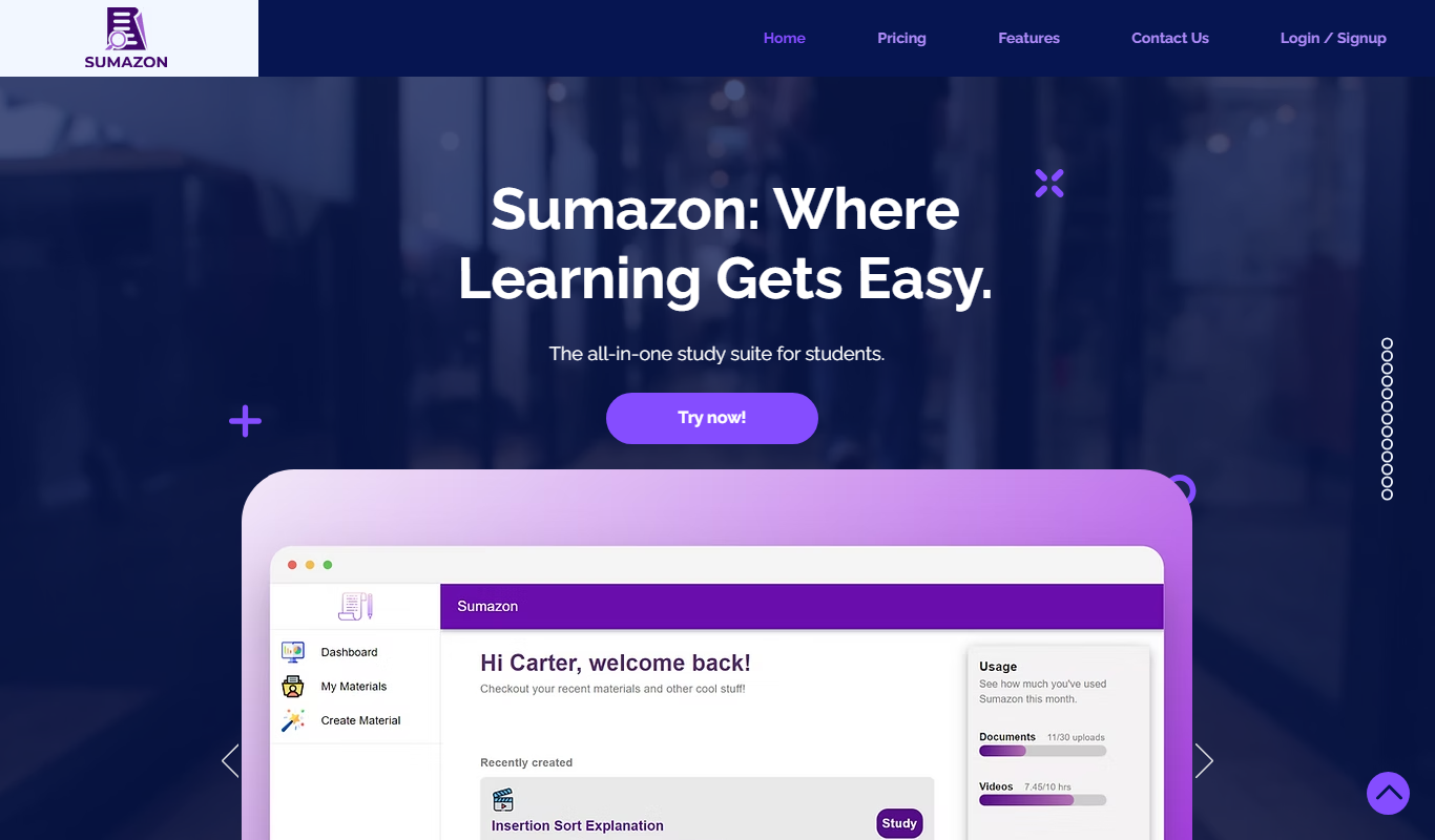 sumazon.com app screenshot