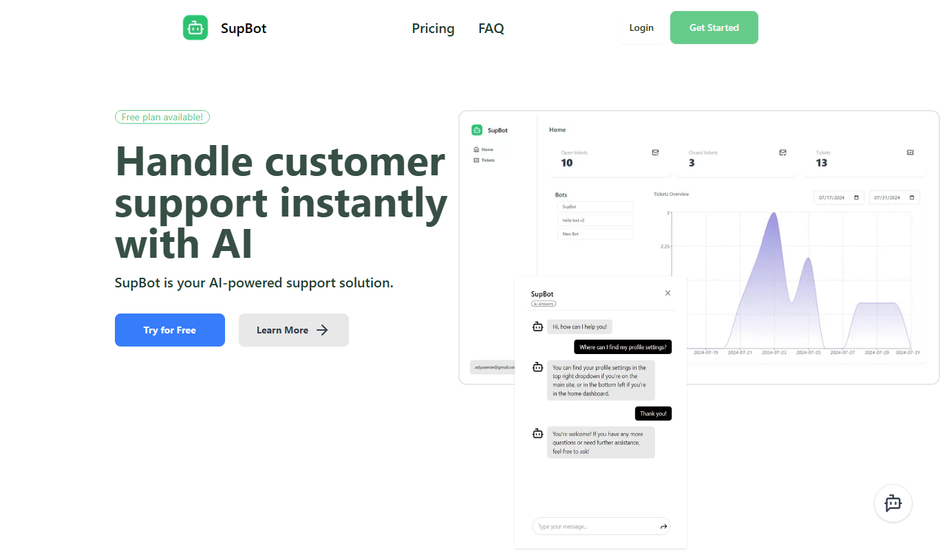 SupBot app screenshot