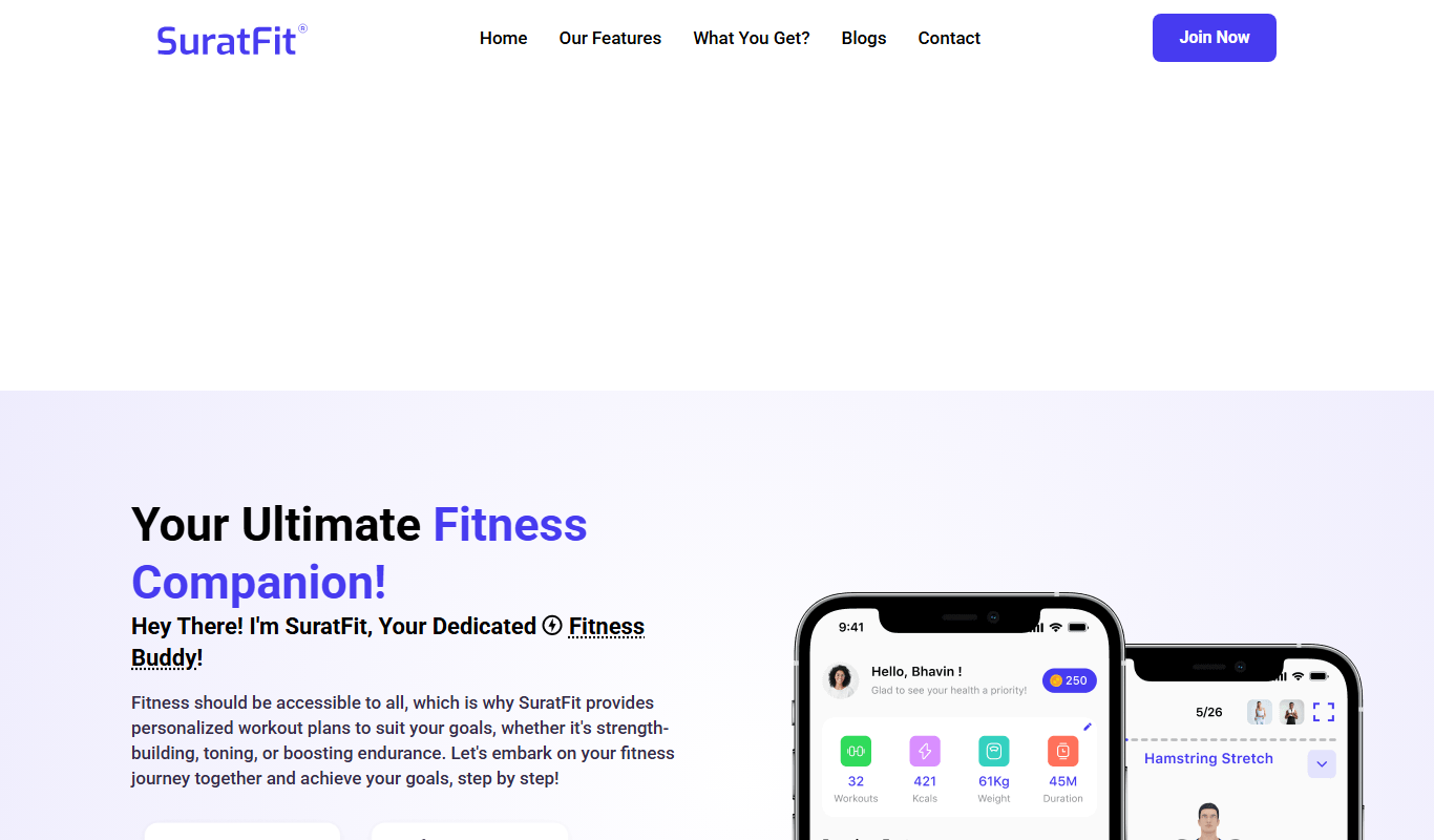SuratFit app screenshot