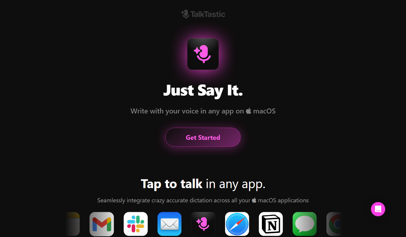 TalkTastic app screenshot