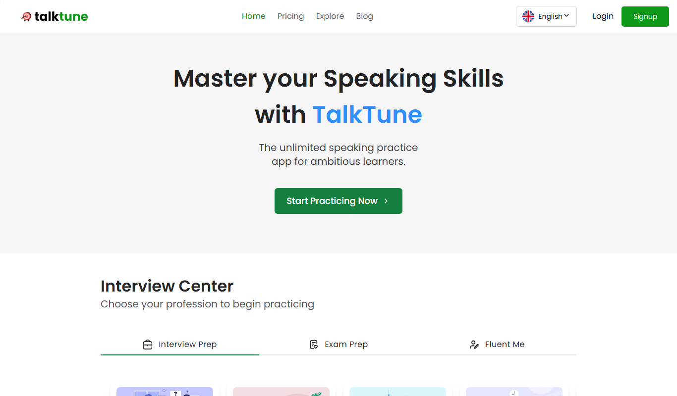 TalkTune app screenshot