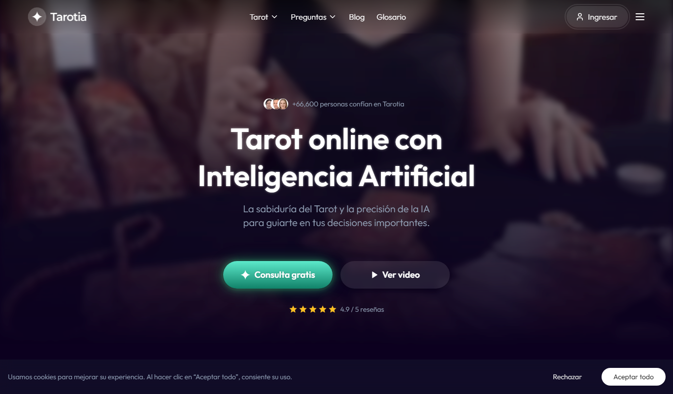 Tarotia app screenshot