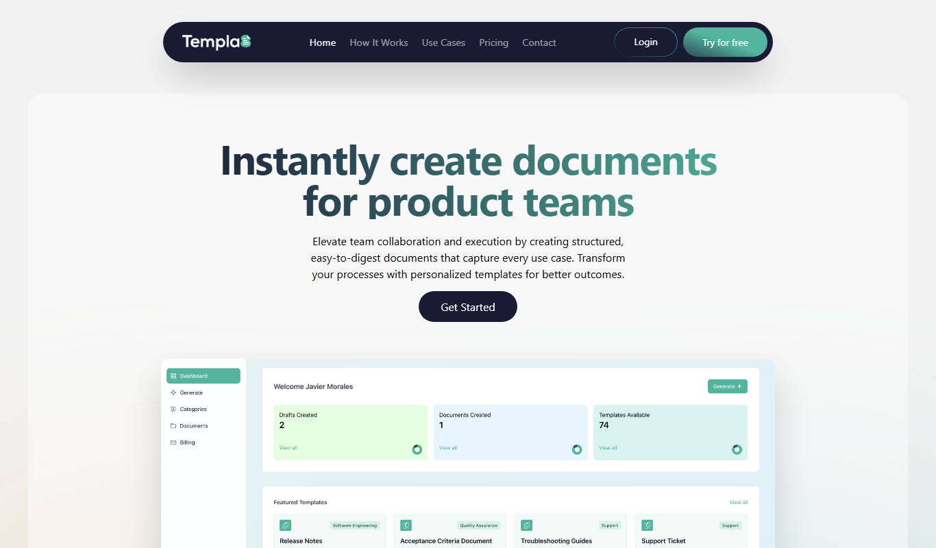 Templa8 app screenshot