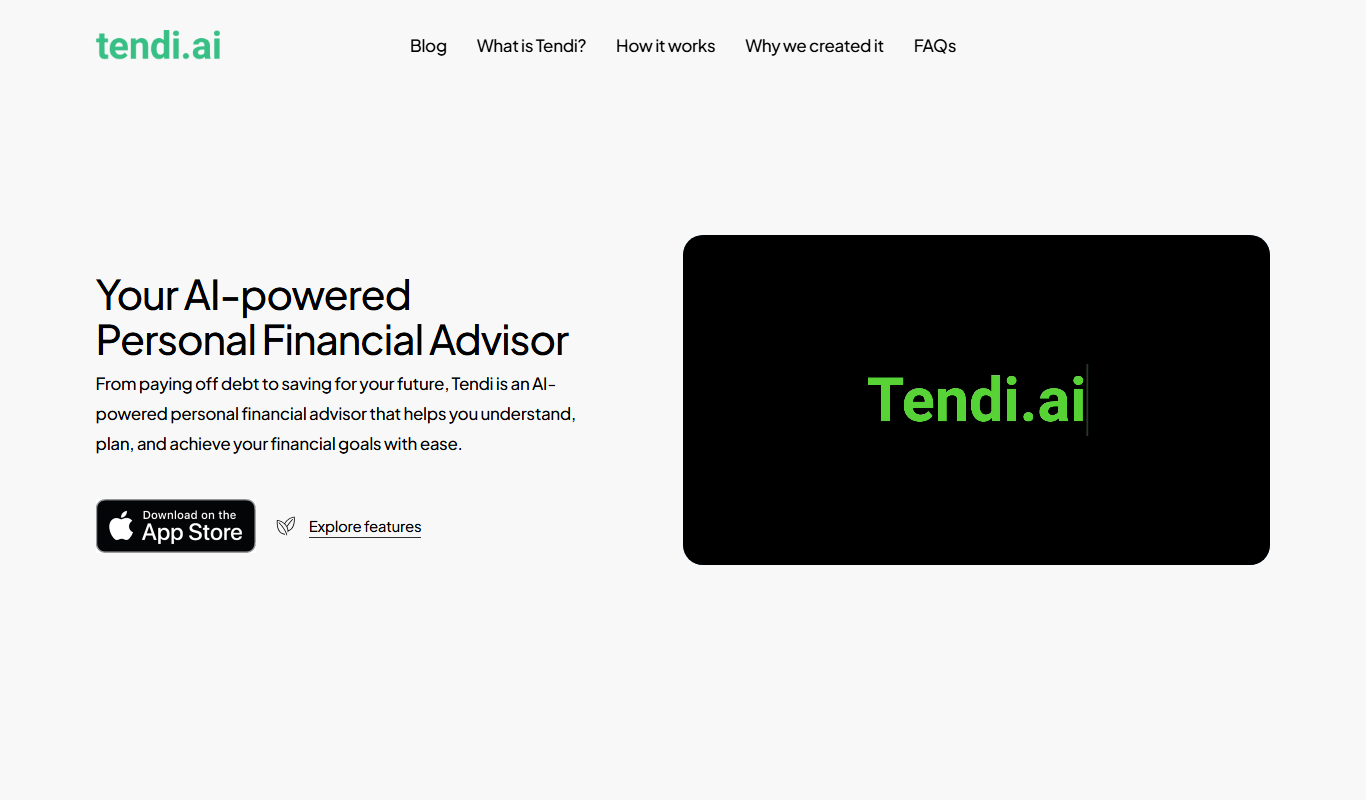 Tendi AI app screenshot