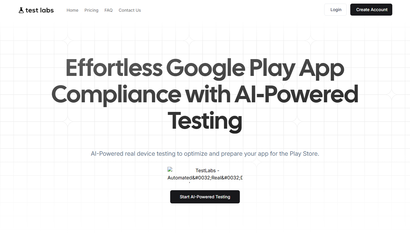TestLabs app screenshot