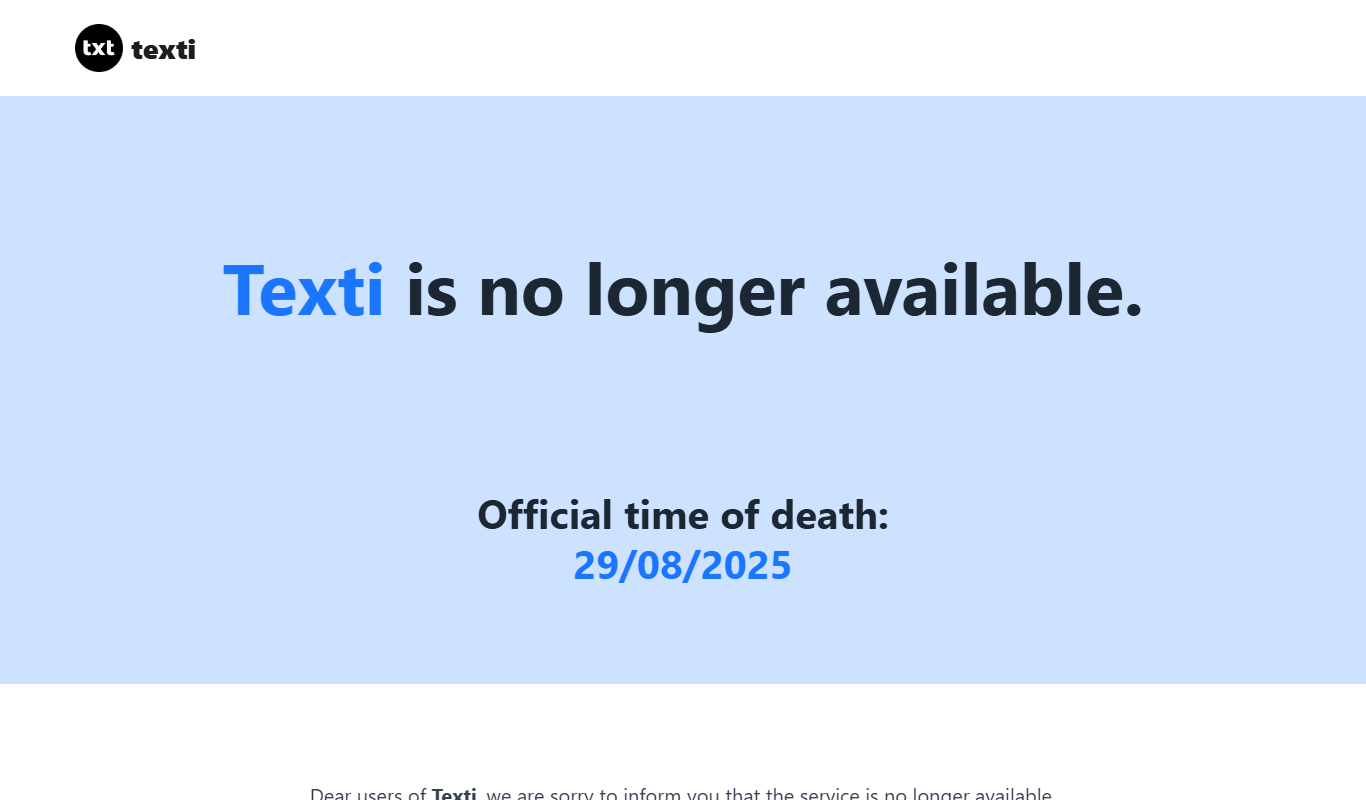 Screenshot of Texti AI writing assistant interface