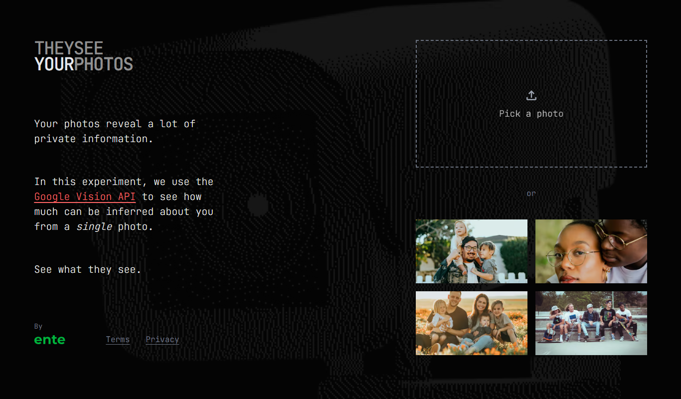 They See Your Photos app screenshot