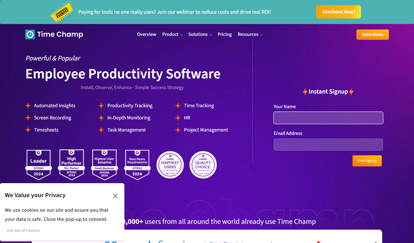 Time Champ app screenshot