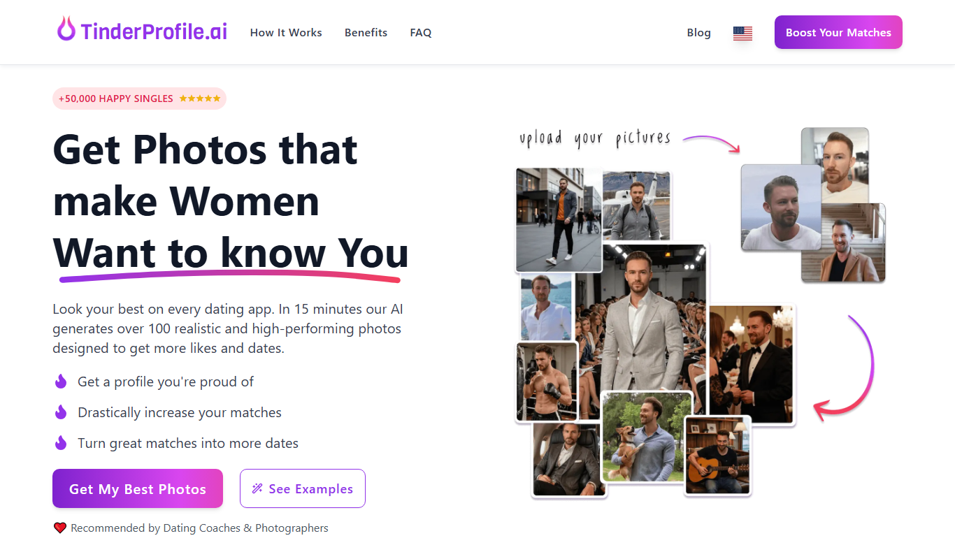 TinderProfile.ai app screenshot