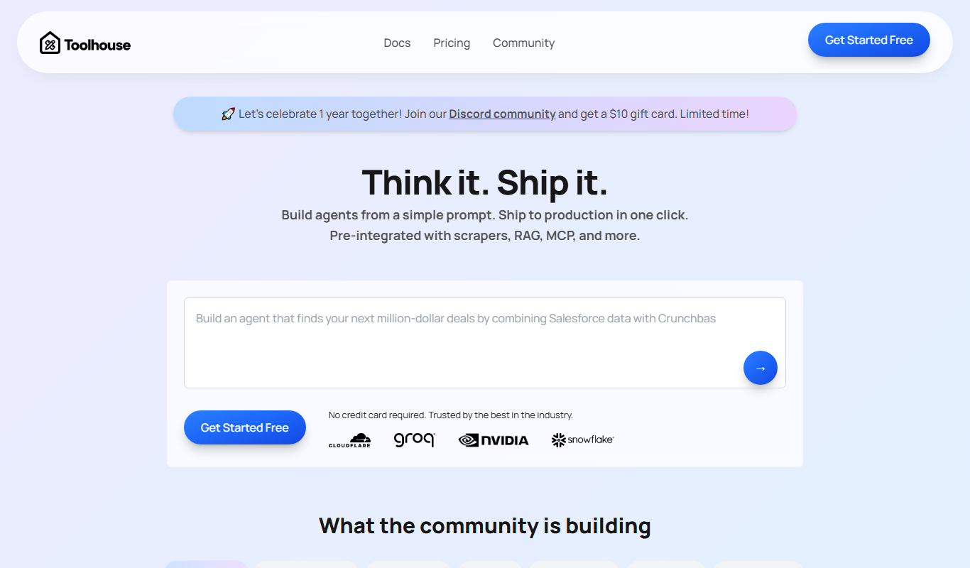 Toolhouse app screenshot
