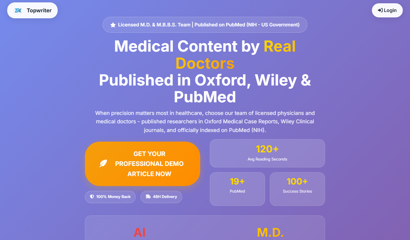 TopWriter app screenshot
