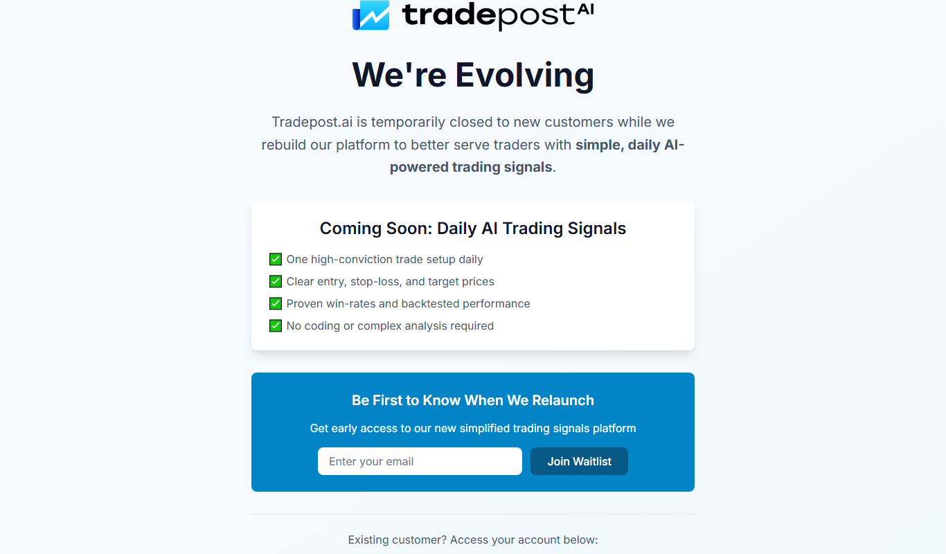 Tradepost.ai app screenshot