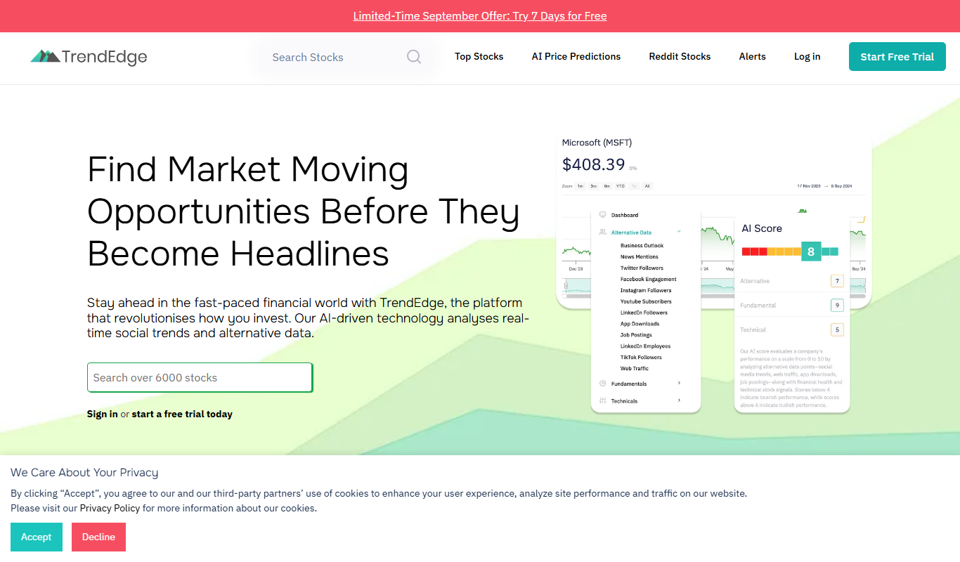 TrendEdge app screenshot
