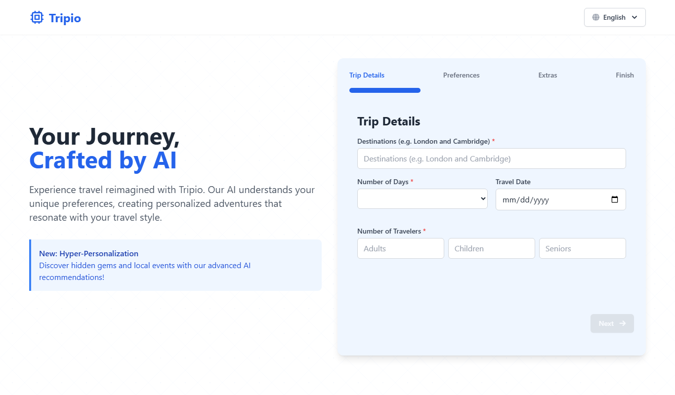 Tripio app screenshot