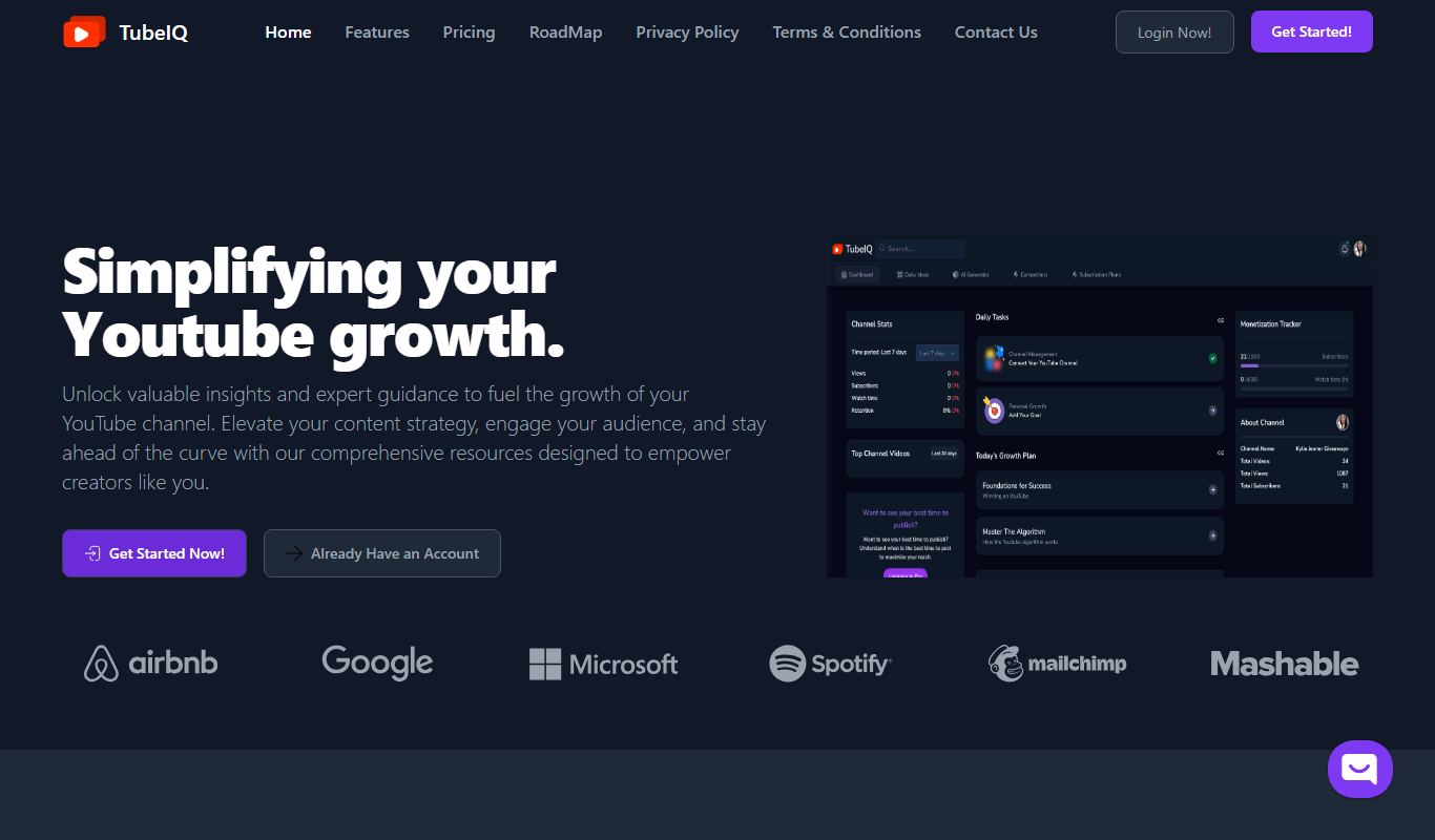 TubeIQ app screenshot