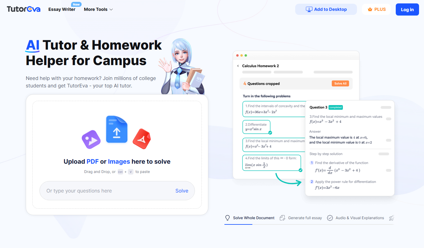 TutorEva app screenshot