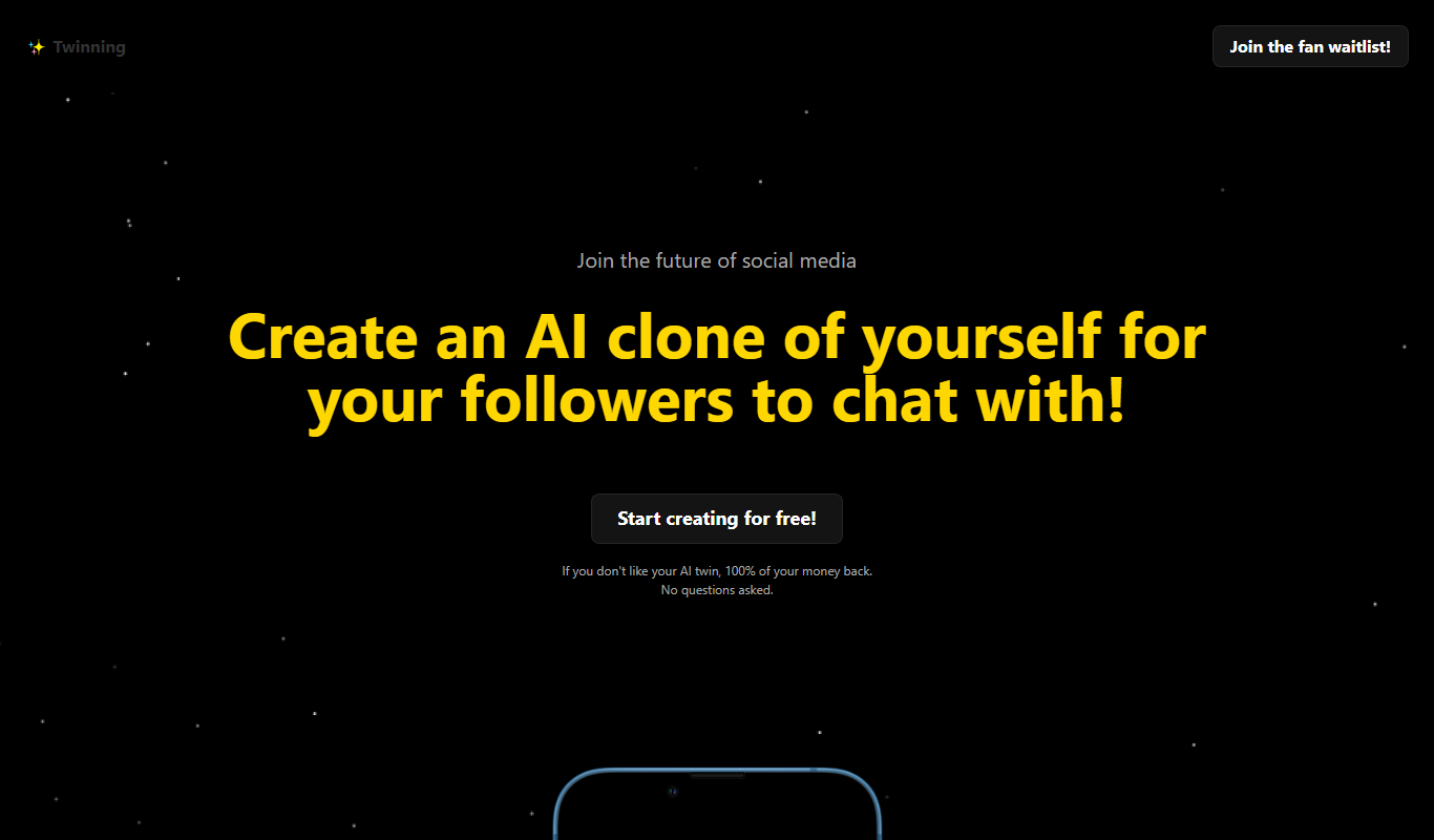 Twinning AI app screenshot
