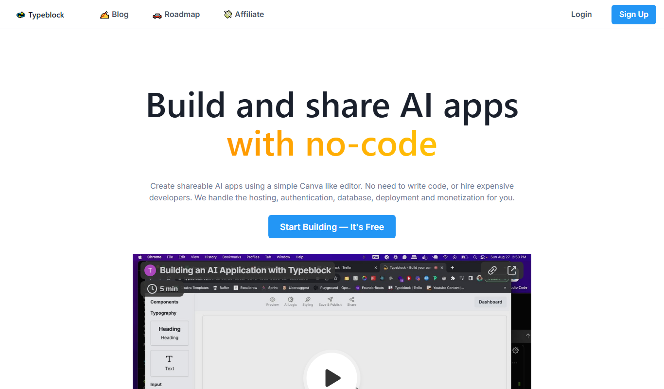 Typeblock app screenshot