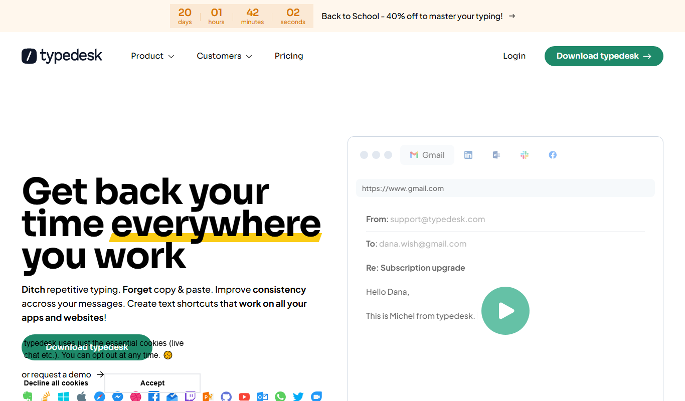 typedesk app screenshot