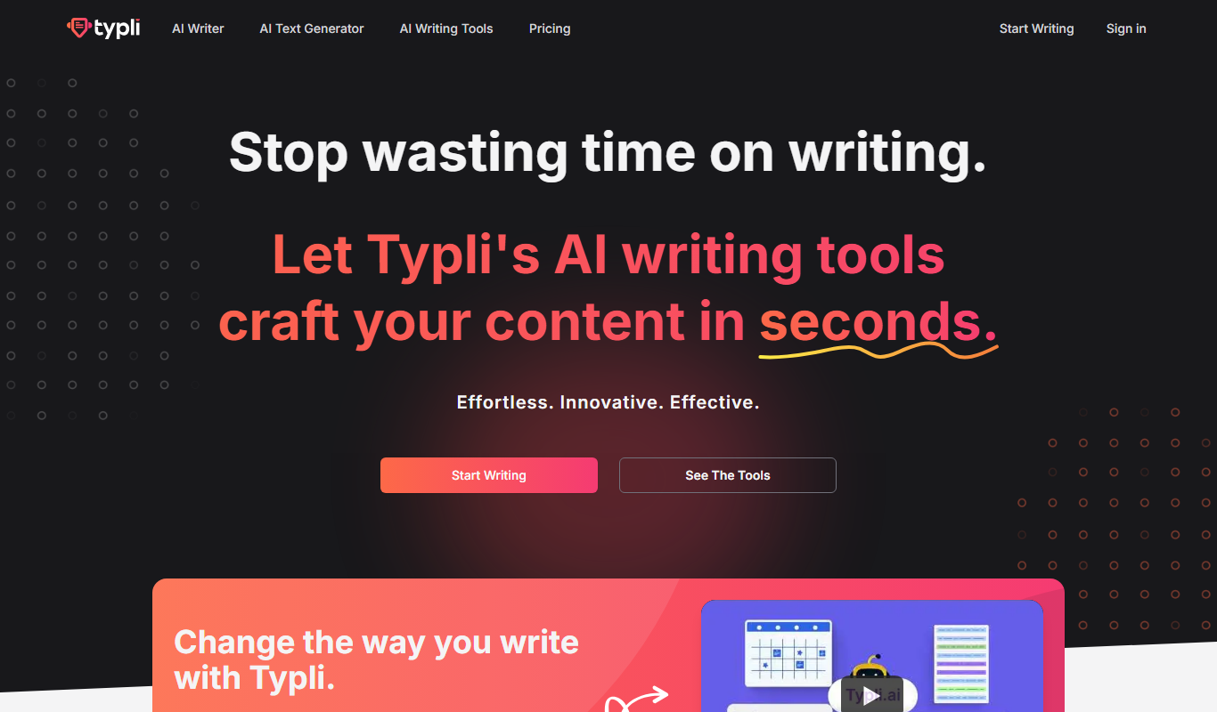 Typli app screenshot