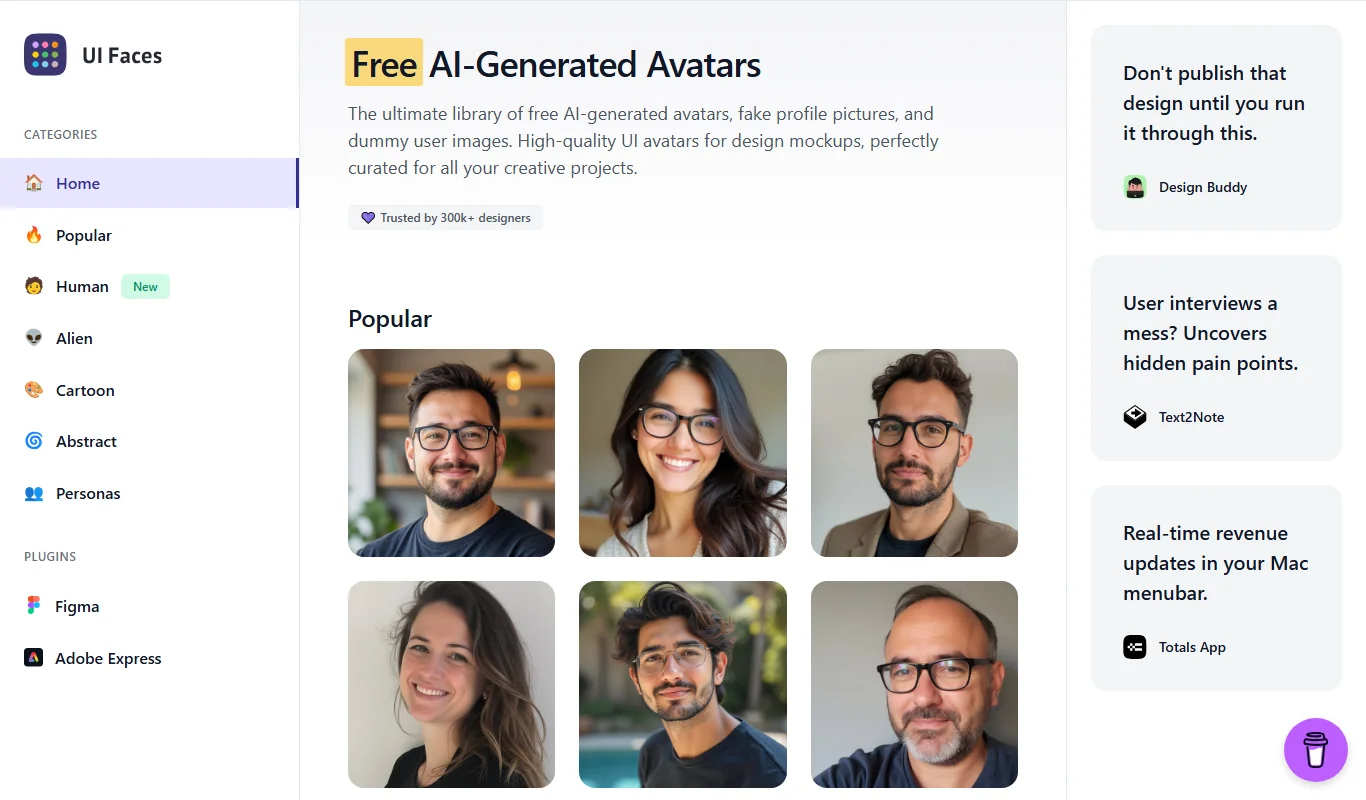 UI Faces With AI - Generate Diverse User Avatars For Design Projects