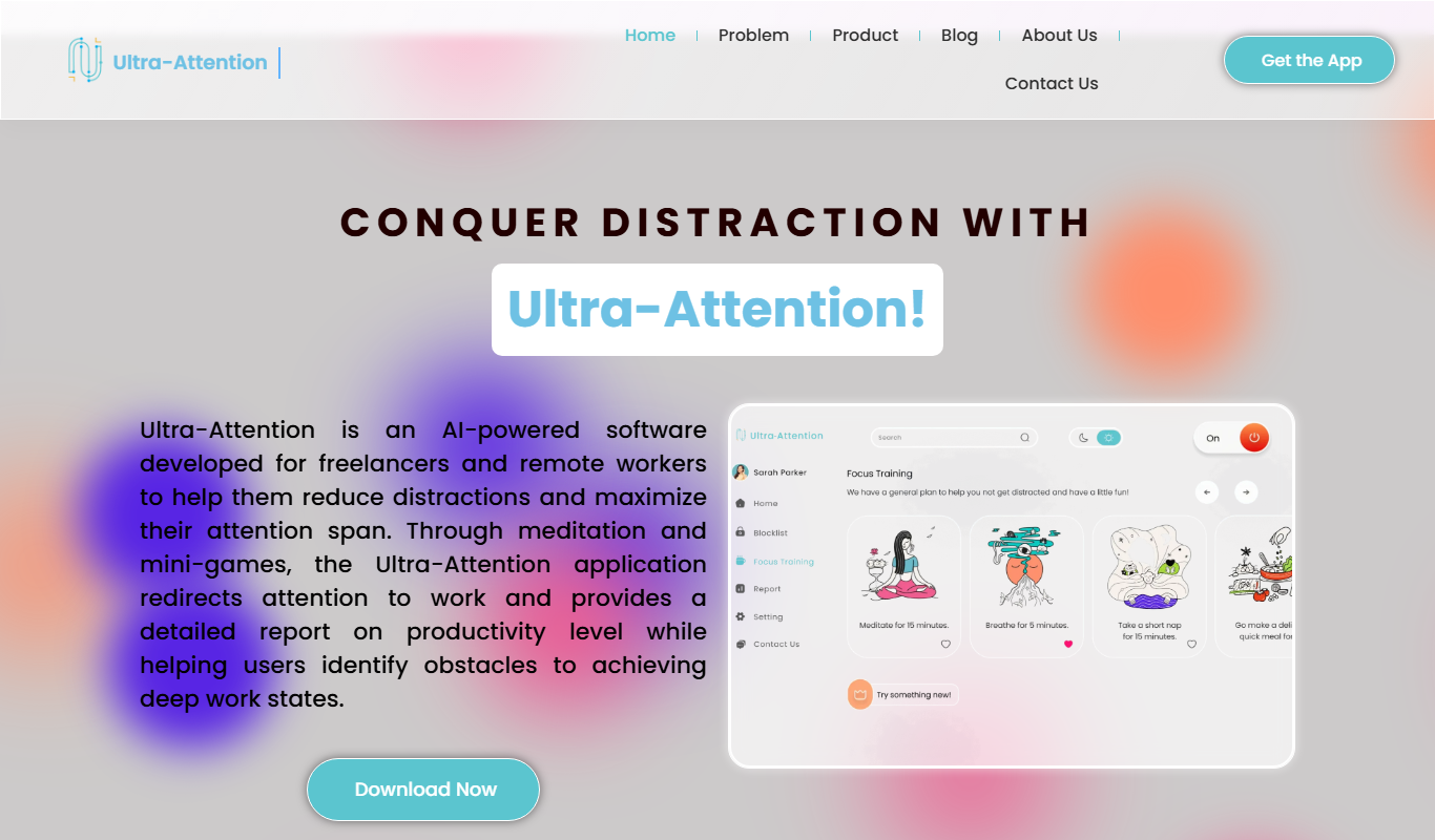 Ultra-Attention app screenshot