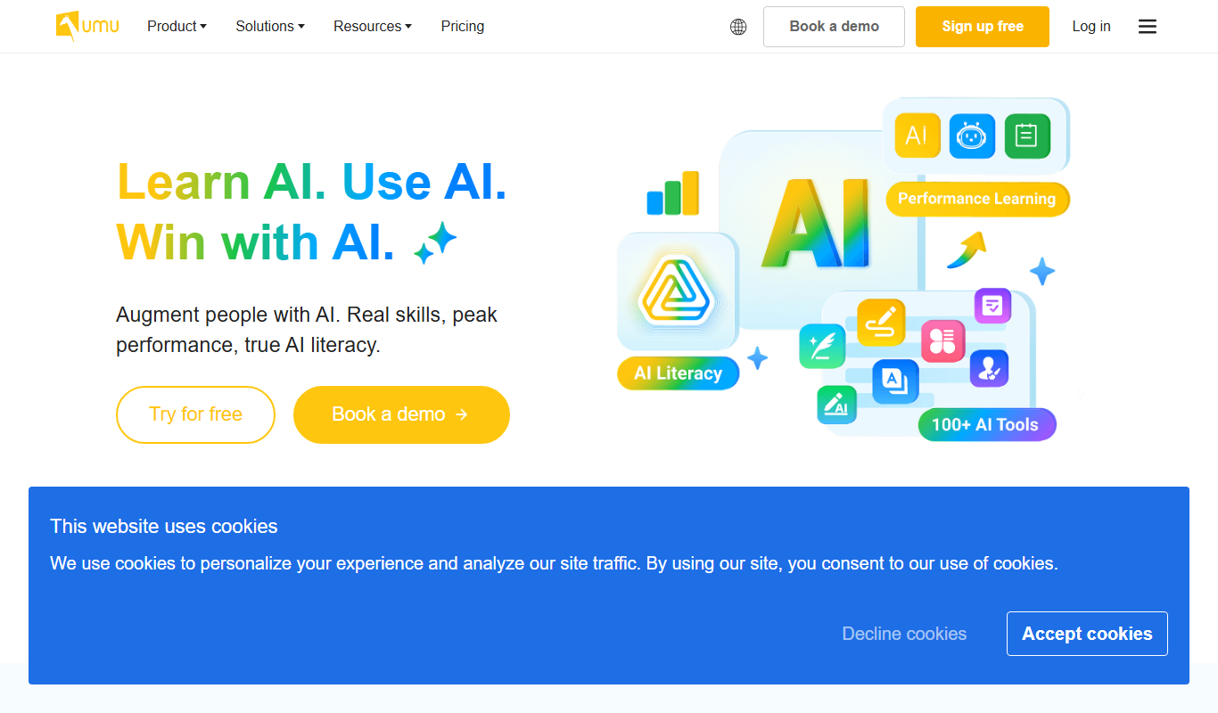 UMU AI Audio Slides app screenshot