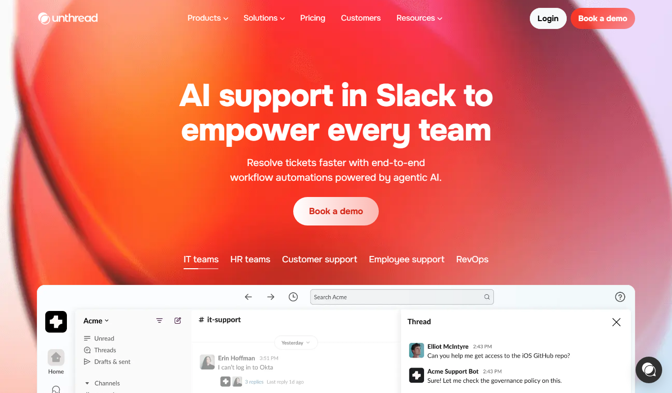 Unthread app screenshot