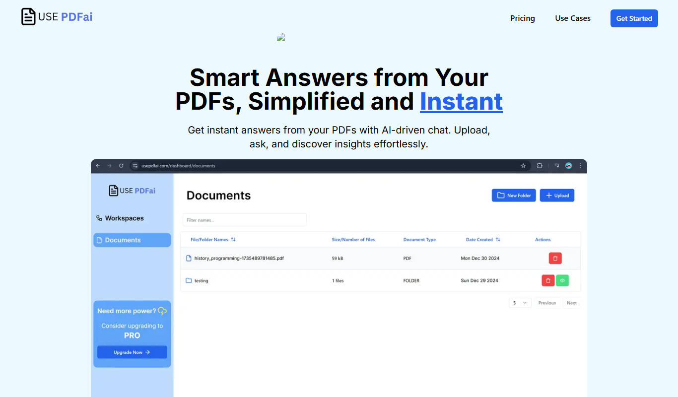 Use PDF AI app screenshot