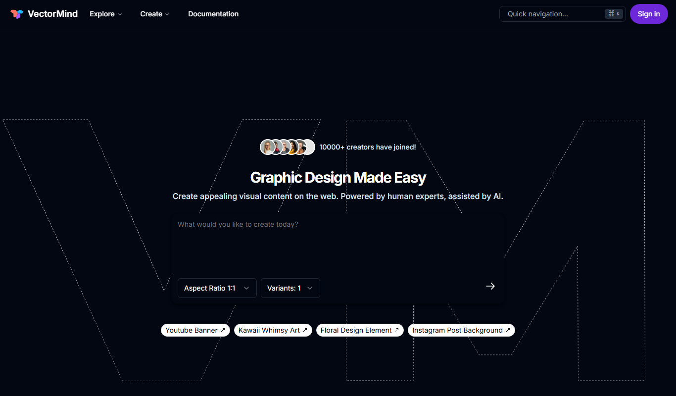 VectorMind AI app screenshot