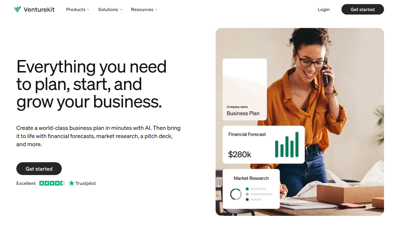 Screenshot of the Venturekit interface